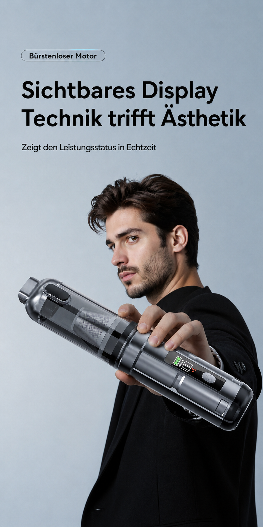 Kabelloser Auto-Staubsauger mit bürstenlosem Motor